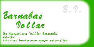 barnabas vollar business card
