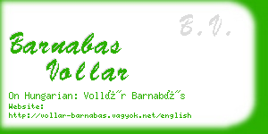 barnabas vollar business card